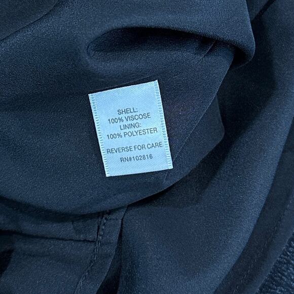 Garnet Hill Women's Gray Easy Bohemian Pocket Dress 3/4 Sleeve V-Neck size 14 - Picture 7 of 8